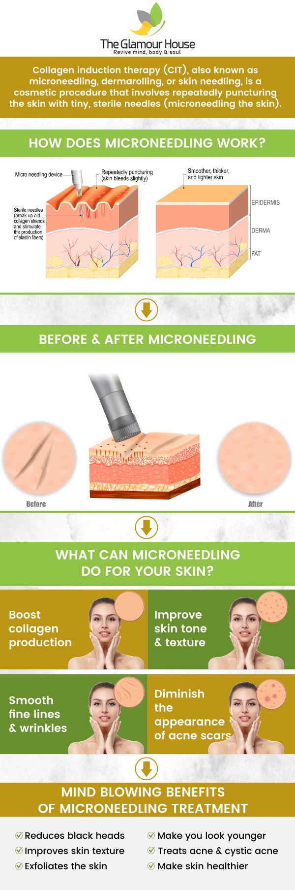 After microneedling, our professional team at The Glamour House provides personalized aftercare instructions to promote healing and enhance results. Avoid sun exposure, strenuous activity, and makeup for at least 24 hours. Keep your skin clean, hydrated, and use only the products we recommend. For more information, contact us or schedule an appointment online. We are conveniently located at 2002 N Midland Dr Suite A, Midland, TX 79707.